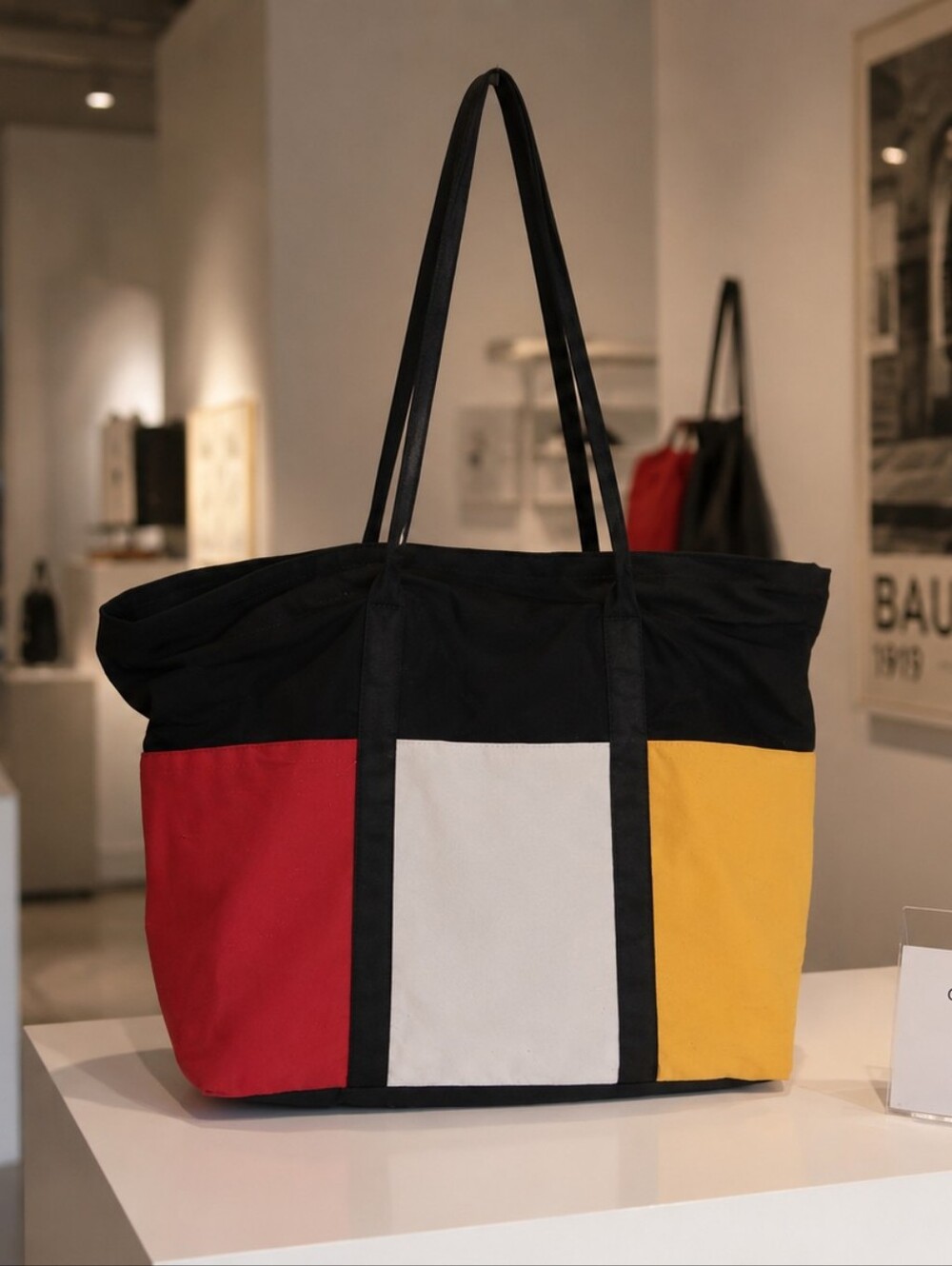 5 For $15 Large vintage Color Block Tote Bag